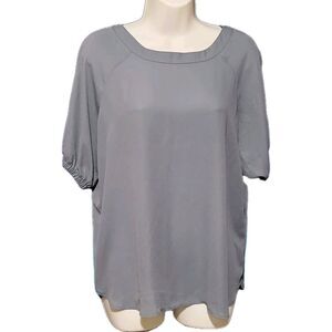 LOFT Women's Blouse Top Size Small Grey Shirt In Excellent Condition
